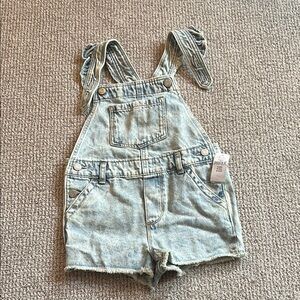 NWT Denim Girls Overall Shorts